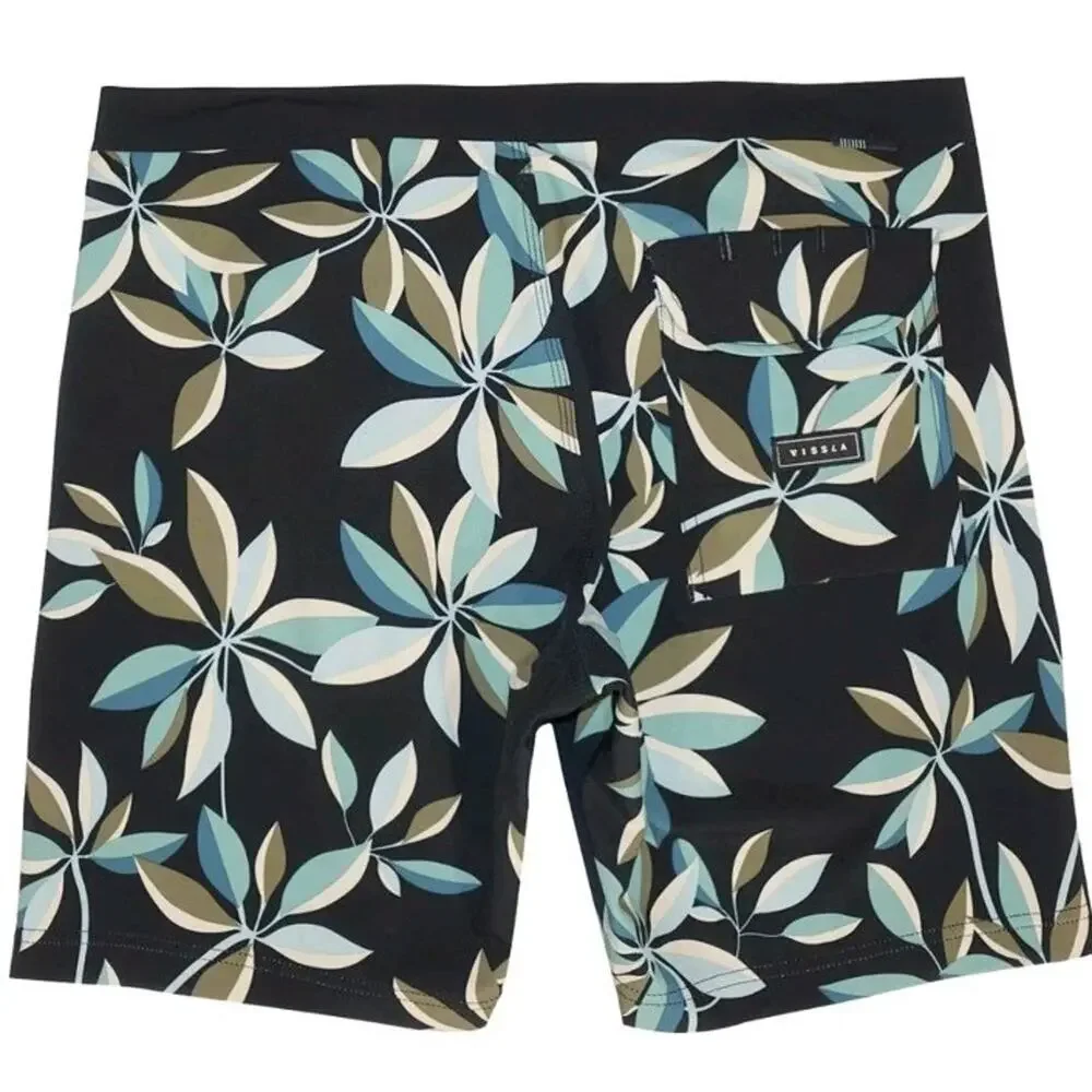 Vissla Helloha Boardshorts Men Floral Stretch Tropical Print Hawaiian Surfing 30
